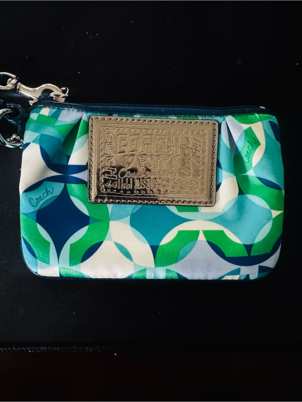 Y2K Coach Poppy Kaleidoscope Op art wristlet